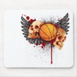 Basketball Skulls with Wings Mousepad