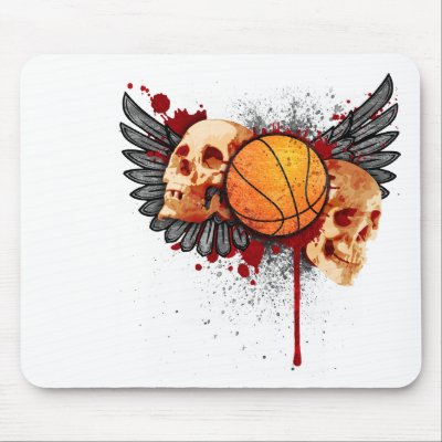 Basketball Skulls with Wings Mousepad by MugUSA