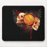 Basketball Skulls with Wings Mousepad