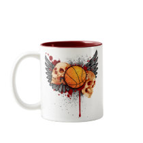 Basketball Skulls with Wings Mug mugs