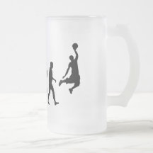 Basketball slam dunk evolution of basketball gift coffee mug