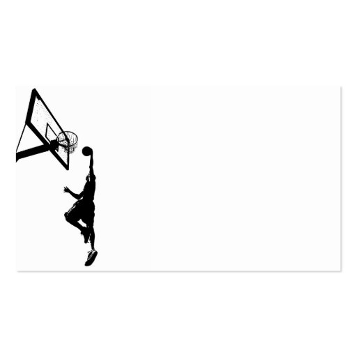 Basketball Slam Dunk Silhouette Business Card Templates (front side)