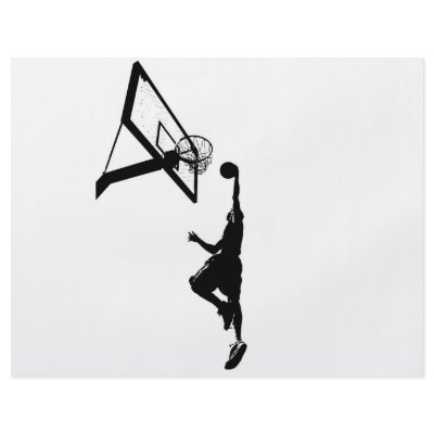 Basketball Slam Dunk Silhouette Flyer Design by graficallyminded