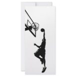 Basketball Slam Dunk Silhouette Customized Rack Card