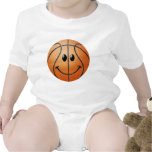 Basketball Smiley Face Baby Bodysuits
