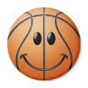 Basketball Smiley Face magnet