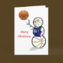 Basketball Snowman Christmas Cards