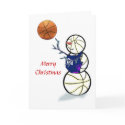 Basketball Snowman Christmas Cards by TheSportofIt Basketball Snowman Christmas Cards