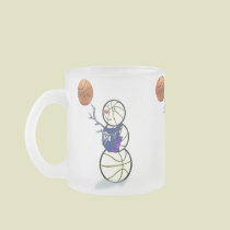 Basketball Snowman Christmas mugs