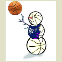 Basketball Snowman Christmas t-shirts