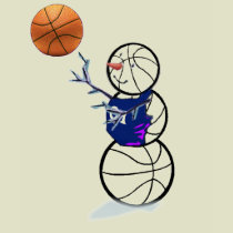 Basketball Snowman Christmas t-shirts
