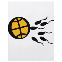 basketball sperm icon full color flyer