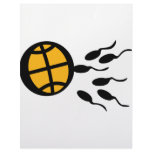 basketball sperm icon letterhead template