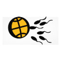 basketball sperm icon photo cards