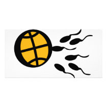 basketball sperm icon photo cards