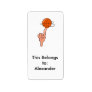 basketball spin on finger graphic personalized address labels