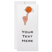 basketball spin on finger graphic custom rack cards