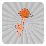 basketball spin on finger graphic stickers
