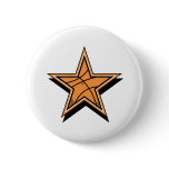 Basketball Star Pinback Button