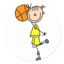 Basketball Stick Figure Sticker
