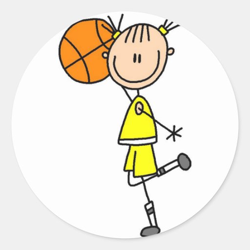 Basketball Stick Figure Sticker | Zazzle