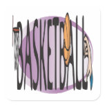 Basketball Square Stickers