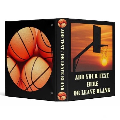 Basketball Sunset 3 Ring Binder by GAZoomIn