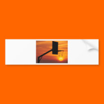 BASKETBALL SUNSET bumper stickers