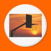 BASKETBALL SUNSET magnets