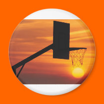 BASKETBALL SUNSET magnets