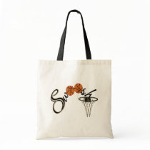 Basketball Swoosh Tote Bags