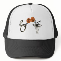 Basketball Swoosh Trucker Hat