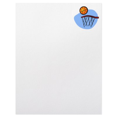 Basketball swoosh letterhead by justsports