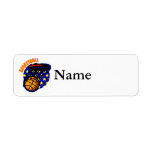 Basketball Swoosh Logo Return Address Label