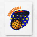 Basketball Swoosh Logo Mouse Pad