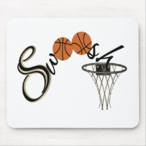 Basketball Swoosh mousepads by MishMoshTees Basketball Swoosh mousepads