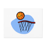 Basketball swoosh postcards