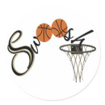 Basketball Swoosh Sticker