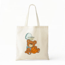 Basketball Teddy Bear Tote Bag