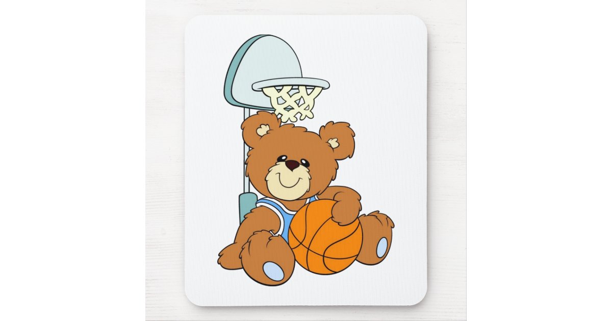 teddy bear holding basketball