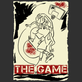 Basketball The Game Inks Black Cream Red shirt