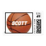 Basketball theme name stamp