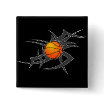 Basketball Tribal Button