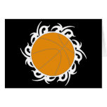 Basketball Tribal Circle Greeting Card