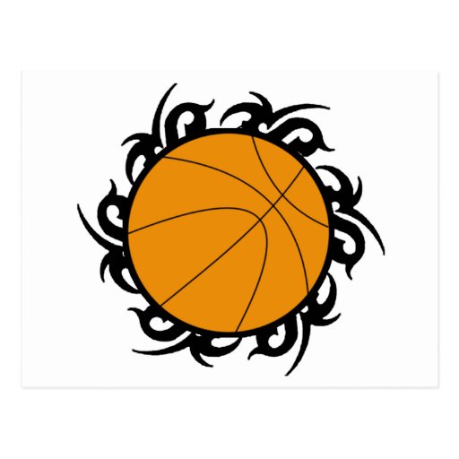 Basketball Tribal Circle Postcard