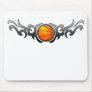 Basketball Tribal Flames Grey Mousepad