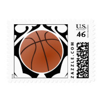 basketball. tribal. postage by asyrum basketball. tribal. postage