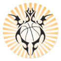 basketball. tribal. stickers