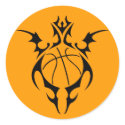 basketball. tribal. stickers