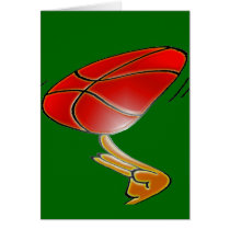 BASKETBALL TWIRLING GREETING CARDS